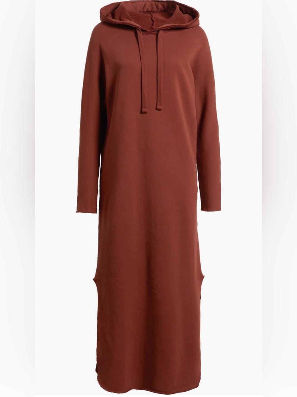 Frank & Eileen James Long Sleeve Hooded Cape Dress Redwood Red Size Medium